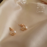 ピアス 金属アレルギー対応 つけっぱなし フープ ダイヤ 18k シルバー | Noelmarket | 詳細画像2 