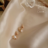 ピアス 金属アレルギー対応 つけっぱなし フープ ダイヤ 18k シルバー | Noelmarket | 詳細画像3 