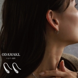 ピアス 金属アレルギー対応 つけっぱなし フープ ダイヤ 18k シルバー | Noelmarket | 詳細画像24 