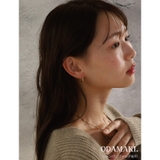 ピアス 金属アレルギー対応 つけっぱなし フープ ダイヤ 18k シルバー | Noelmarket | 詳細画像14 