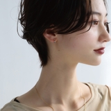 ピアス 金属アレルギー対応 つけっぱなし フープ ダイヤ 18k シルバー | Noelmarket | 詳細画像6