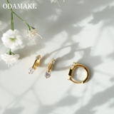 ピアス 金属アレルギー対応 つけっぱなし フープ ダイヤ 18k シルバー | Noelmarket | 詳細画像22