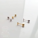 ピアス 金属アレルギー対応 つけっぱなし 小ぶり シンプル 18k シルバー | Noelmarket | 詳細画像3 