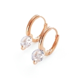 ピンクゴールド | ピアス 金属アレルギー対応 つけっぱなし フープ ダイヤ 18k シルバー | Noelmarket