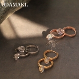 ピアス 金属アレルギー対応 つけっぱなし フープ ダイヤ 18k シルバー | Noelmarket | 詳細画像18