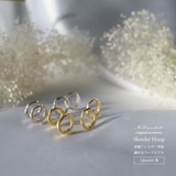 ピアス 金属アレルギー対応 つけっぱなし フープ シンプル 18k シルバー | Noelmarket | 詳細画像1 