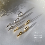 ピアス 金属アレルギー対応 つけっぱなし フープ シンプル 18k シルバー | Noelmarket | 詳細画像2 