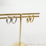 ピアス 金属アレルギー対応 つけっぱなし フープ シンプル 18k シルバー | Noelmarket | 詳細画像5 