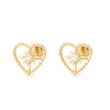 ゴールド | ピアス 金属アレルギー対応 つけっぱなし ハート シンプル 18k シルバー | Noelmarket