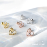 ピアス 金属アレルギー対応 つけっぱなし ハート シンプル 18k シルバー | Noelmarket | 詳細画像1