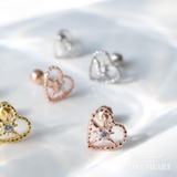 ピアス 金属アレルギー対応 つけっぱなし ハート シンプル 18k シルバー | Noelmarket | 詳細画像2