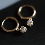 ピアス 金属アレルギー対応 つけっぱなし ダイヤ フープ 18k 小さめ | Noelmarket | 詳細画像4