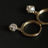 ピアス 金属アレルギー対応 つけっぱなし ダイヤ フープ 18k 小さめ | Noelmarket | 詳細画像10