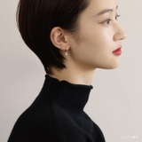 ピアス 金属アレルギー対応 つけっぱなし ダイヤ フープ 18k 小さめ | Noelmarket | 詳細画像16