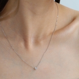 シルバー | 一粒ネックレス ネックレス 金属アレルギー対応 レディース シルバー ダイヤ | Noelmarket