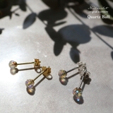 ピアス 金属アレルギー対応 つけっぱなし 小ぶり ガラス 18k シルバー | Noelmarket | 詳細画像12