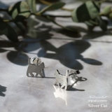 ピアス 金属アレルギー対応 つけっぱなし ねこ 18k シルバー | Noelmarket | 詳細画像3