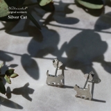 ピアス 金属アレルギー対応 つけっぱなし ねこ 18k シルバー | Noelmarket | 詳細画像4