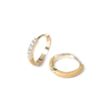 イエロー | ピアス 金属アレルギー対応 つけっぱなし フープ シンプル 18k シルバー | Noelmarket