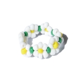 B | ビーズ 指輪 レディース 金属アレルギー フラワー ビーズ フリーサイズ | Noelmarket