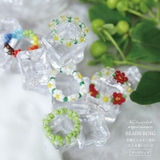 ビーズ 指輪 レディース 金属アレルギー フラワー ビーズ フリーサイズ | Noelmarket | 詳細画像3 