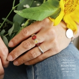 ビーズ 指輪 レディース 金属アレルギー フラワー ビーズ フリーサイズ | Noelmarket | 詳細画像4 