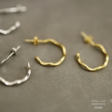 ピアス 金属アレルギー対応 つけっぱなし フープ シンプル 18k シルバー | Noelmarket | 詳細画像1