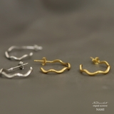 ピアス 金属アレルギー対応 つけっぱなし フープ シンプル 18k シルバー | Noelmarket | 詳細画像3