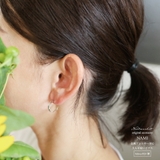 ピアス 金属アレルギー対応 つけっぱなし フープ シンプル 18k シルバー | Noelmarket | 詳細画像5