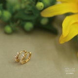 ピアス 金属アレルギー対応 つけっぱなし ダイヤ フープ 18k 小さめ | Noelmarket | 詳細画像5 
