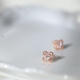 ピアス 金属アレルギー対応 つけっぱなし ダイヤ 四つ葉 18k 小さめ | Noelmarket | 詳細画像7 