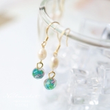 ピアス 金属アレルギー対応 つけっぱなし 小ぶり ガラス 18k シルバー | Noelmarket | 詳細画像8