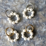 ピアス 金属アレルギー対応 つけっぱなし フープ パール 18k シルバー | Noelmarket | 詳細画像11