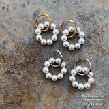 ピアス 金属アレルギー対応 つけっぱなし フープ パール 18k シルバー | Noelmarket | 詳細画像12
