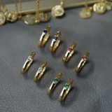 ピアス 金属アレルギー対応 つけっぱなし フープ ダイヤ 18k シルバー | Noelmarket | 詳細画像1