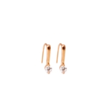 ピンクゴールド | ピアス 金属アレルギー対応 つけっぱなし ダイヤ シンプル 18k 小さめ | Noelmarket
