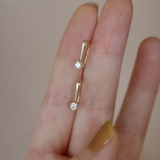 ピアス 金属アレルギー対応 つけっぱなし ダイヤ シンプル 18k 小さめ | Noelmarket | 詳細画像15