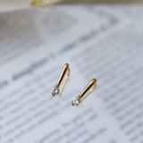 ピアス 金属アレルギー対応 つけっぱなし ダイヤ シンプル 18k 小さめ | Noelmarket | 詳細画像19