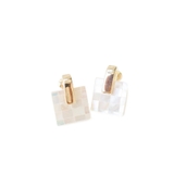 ホワイト | ピアス 金属アレルギー対応 つけっぱなし パール シェル 18k 小さめ | Noelmarket