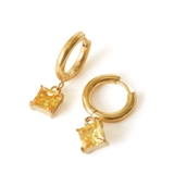 イエロー | ピアス 金属アレルギー対応 つけっぱなし フープ 18k シルバー ステンレス | Noelmarket