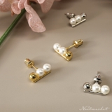 ピアス 金属アレルギー対応 つけっぱなし 小ぶり パール 18k シルバー | Noelmarket | 詳細画像2