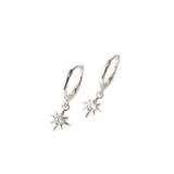 シルバー | ピアス 金属アレルギー対応 つけっぱなし 18k シルバー 太陽 | Noelmarket