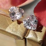 ピアス 金属アレルギー対応 つけっぱなし ハート ダイヤ 18k シルバー | Noelmarket | 詳細画像14 