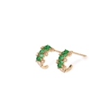 グリーン | フープピアス 18金 つけっぱなし | Noelmarket
