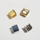 ピアス 金属アレルギー対応 つけっぱなし シンプル 18k 小さめ キューブ | Noelmarket | 詳細画像17 