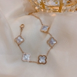 ブラック&ホワイトシェルクローバーブレスレット レディース プレゼント | SLENDER | 詳細画像13 