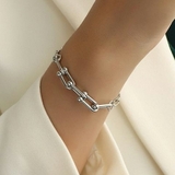 サージカルステンレスUチェーンブレスレット レディース メンズ | SLENDER | 詳細画像16 