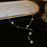 パールデコレーション Yラリアットネックレス レディース | SLENDER | 詳細画像2 