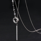 ロングチェーンデザインネックレス ジルコニア 上品 | SLENDER | 詳細画像2