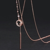 ロングチェーンデザインネックレス ジルコニア 上品 | SLENDER | 詳細画像5